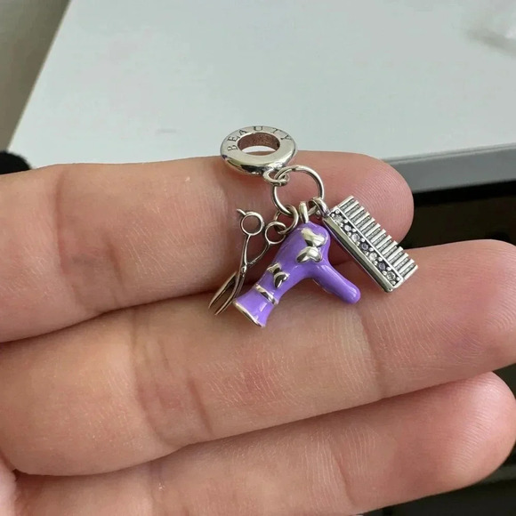 925 Sterling Silver Lady Hair Care Charm - Picture 6 of 10